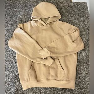 Oversized Tan Fleece-Lined Hoodie